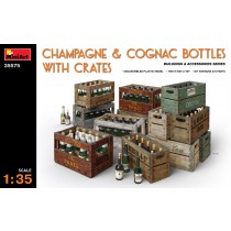 Champagne & Cognac Bottles with Crates