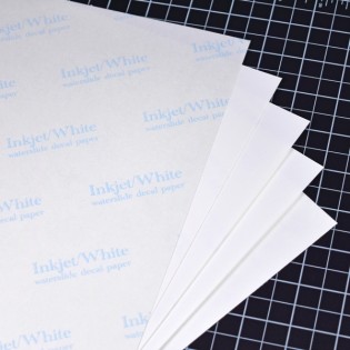 White decal film, inkjet. 3 sheet A4