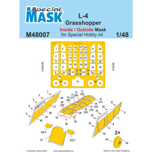 Piper L-4 Grasshopper inside/outside paint mask (Special Hobby)