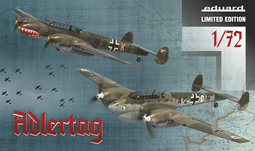 Adlertag Bf110C/D 1 kit / 12 markings, Limited 