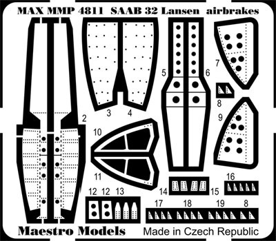 SAAB A32/J32/S32 Lansen airbrake set