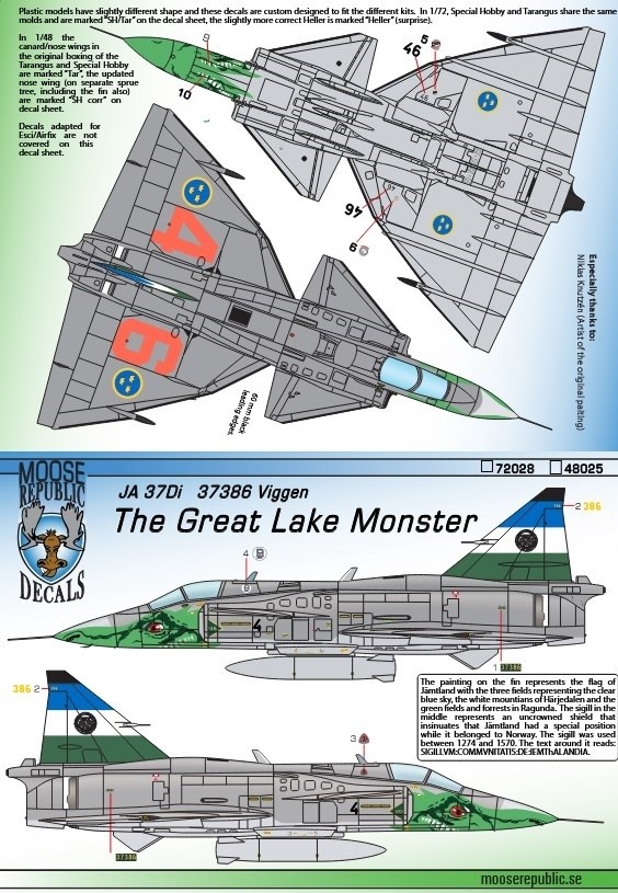 JA37  Viggen, The Great Lake Monster 37386 
