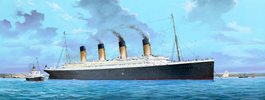 RMS Titanic, 135 cm. incl. LED lighting set  12 feb 2020