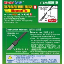 Disposable Mini Diagonal Brush (x10) For applying melted putty and adhesives.