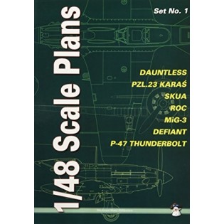 Scale Plans for SBD Dauntless  PZL.23 Karas, Skua & Roc, MiG-3, Defiant, P-47 