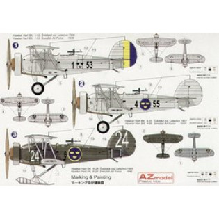 Hawker Hart, B4A ski or wheel, Flygvapnet