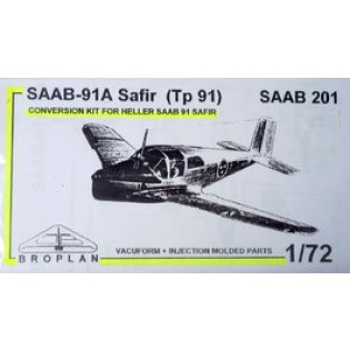 SAAB 91A Safir (Tp91) SAAB 201 conversion incl. Heller kit. (J29 Tunnan wing.)